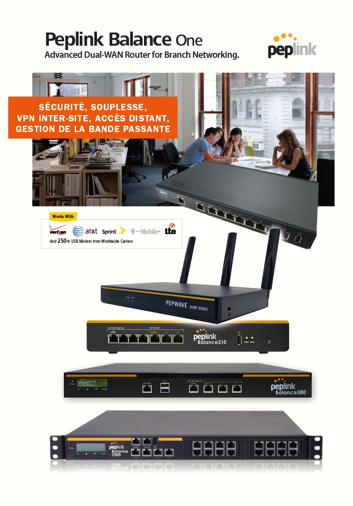 peplink balance one advanced dual wan router for networking peplink logo sécurité souplesse acces distant gestion